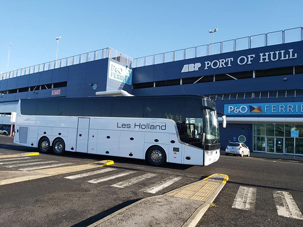 A Les Holland Coach at the Port of Hull