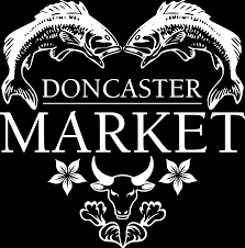logo with words Doncaster Market in black and white